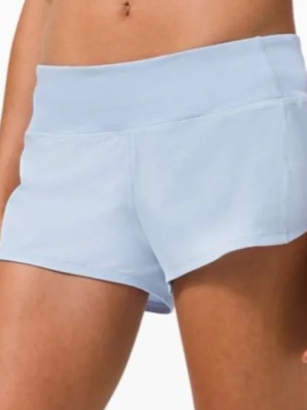 Lululemon Speed Up Low-Rise Lined Short 2.5" Pastel Blue Size 12 EUC